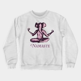 Namaste Pink Elephant Crewneck Sweatshirt